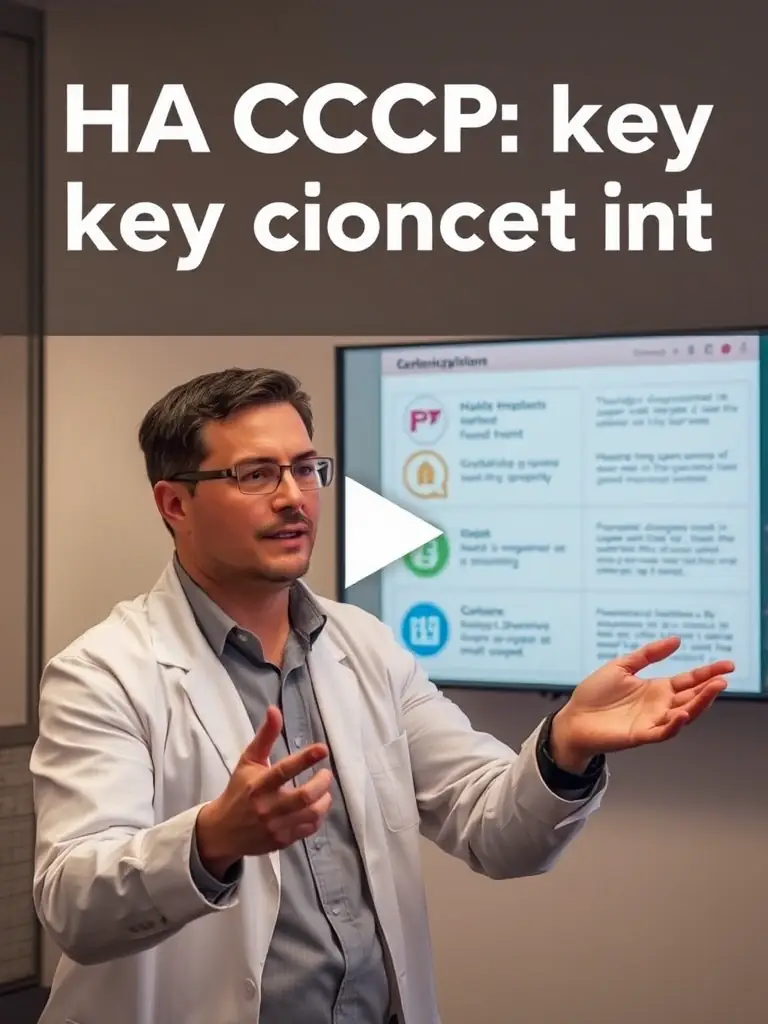 A short video thumbnail featuring an expert explaining a key concept in HACCP (Hazard Analysis and Critical Control Points) with clear visuals and concise information.